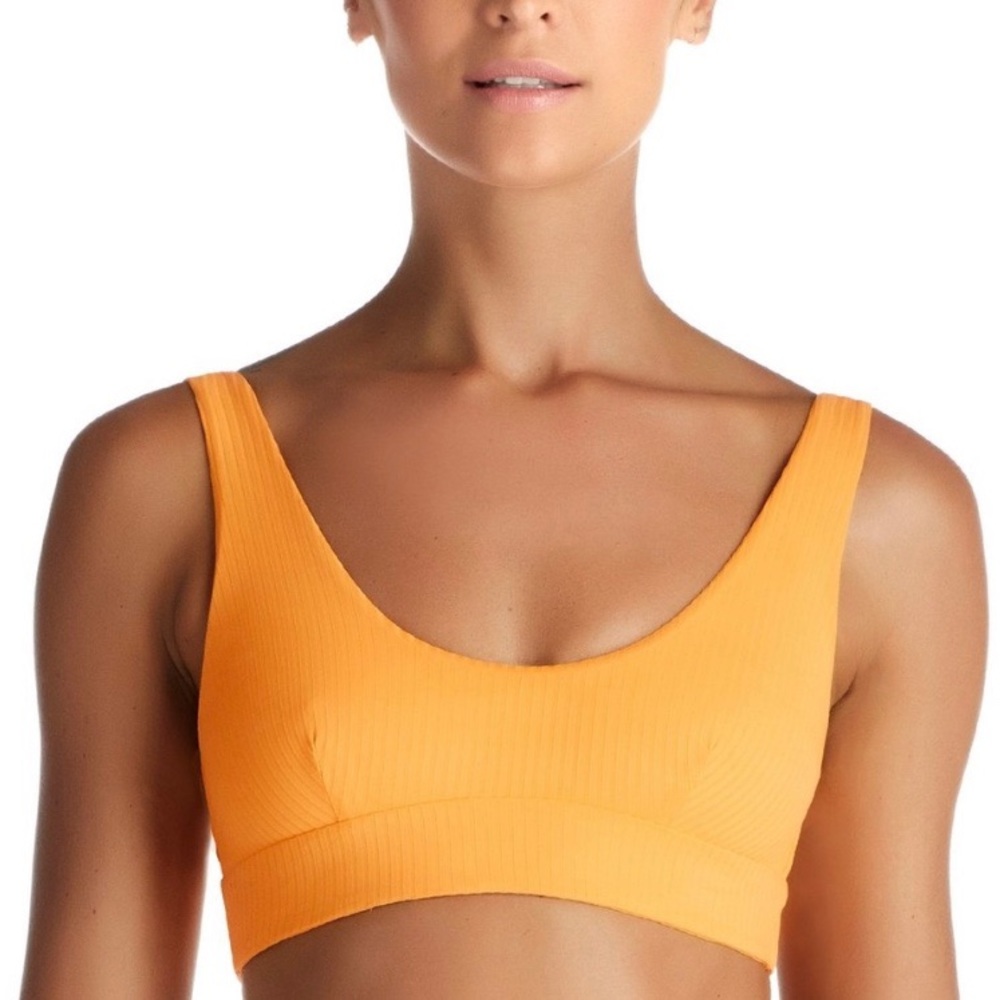 Vitamin A Sunflower EcoRib Sienna Bikini Top NWT